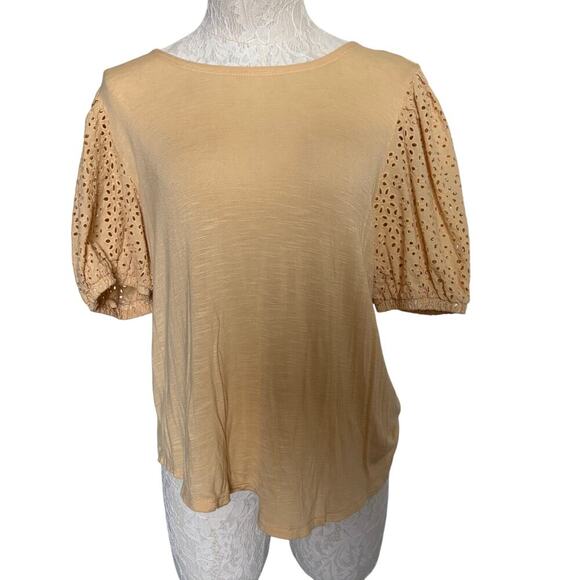 Cupio  Puff Sleeve Blouse - Size L Butter Yellow Cottagecore - Picture 7 of 7